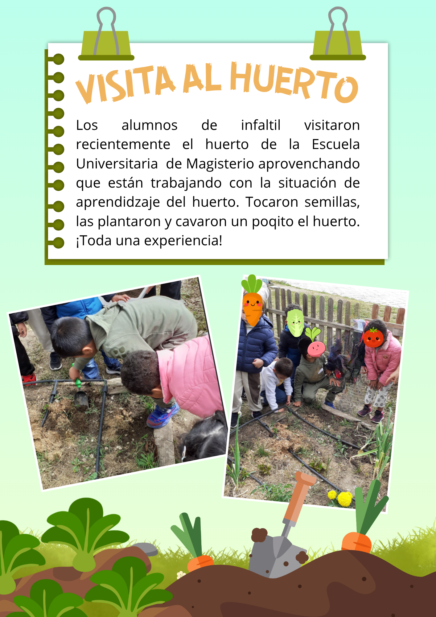 Visita al huerto infantil Visita al huerto infantil
